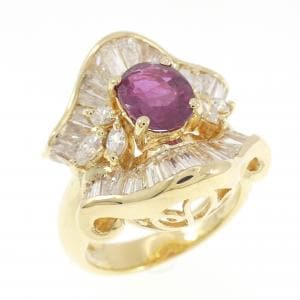 K18YG ダイヤモンド リング 1.59CT