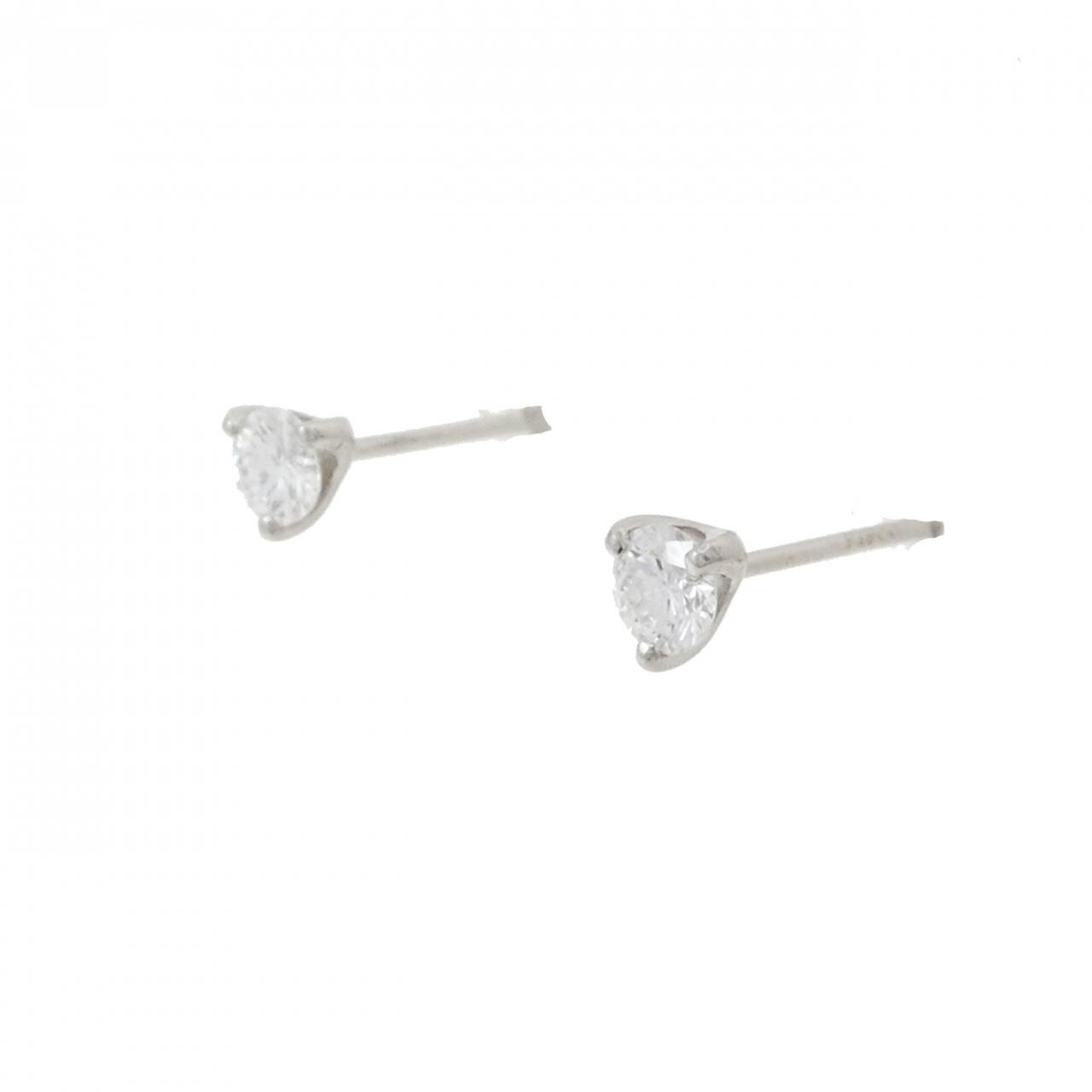 PT900 ソリティア ダイヤモンド ピアス 0.30CT