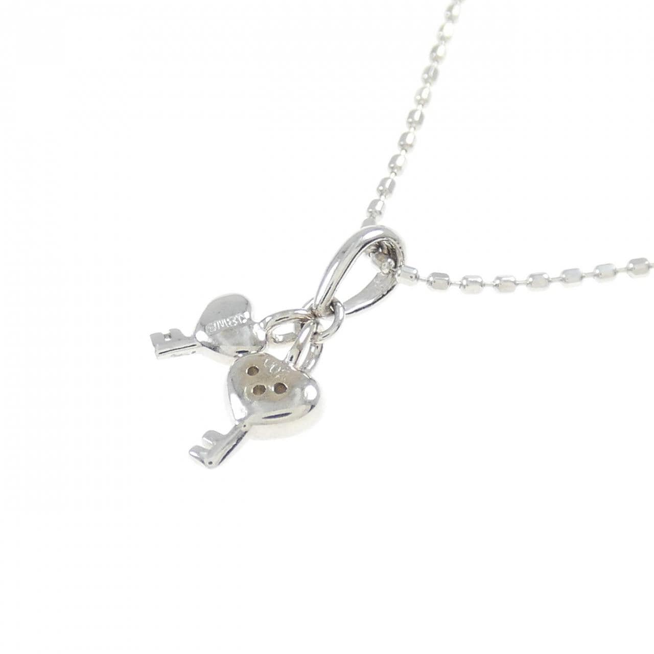 K18WG ダイヤモンド ネックレス 0.02CT