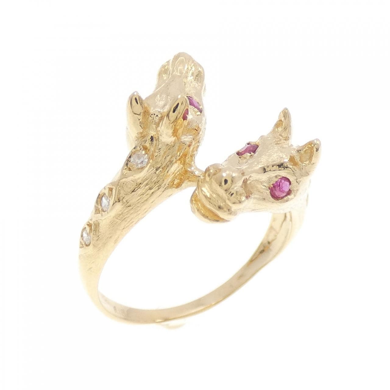 K18YG ruby ring