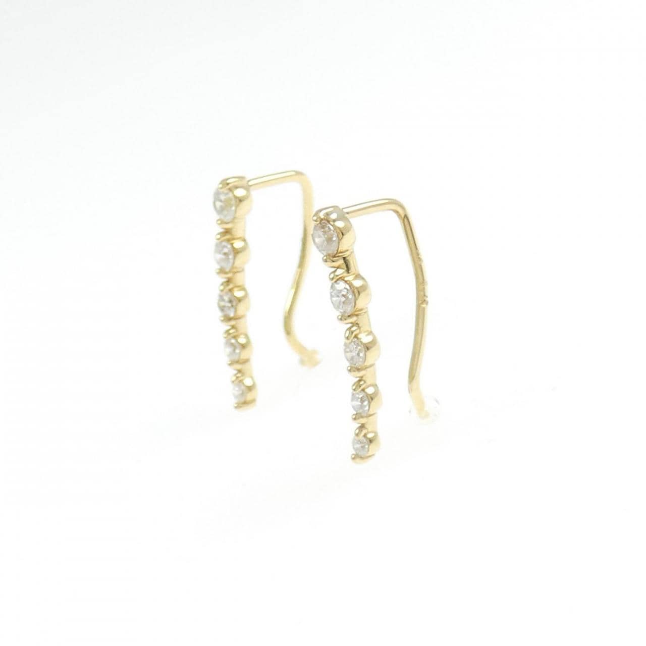 K18YG ダイヤモンド ピアス 0.30CT