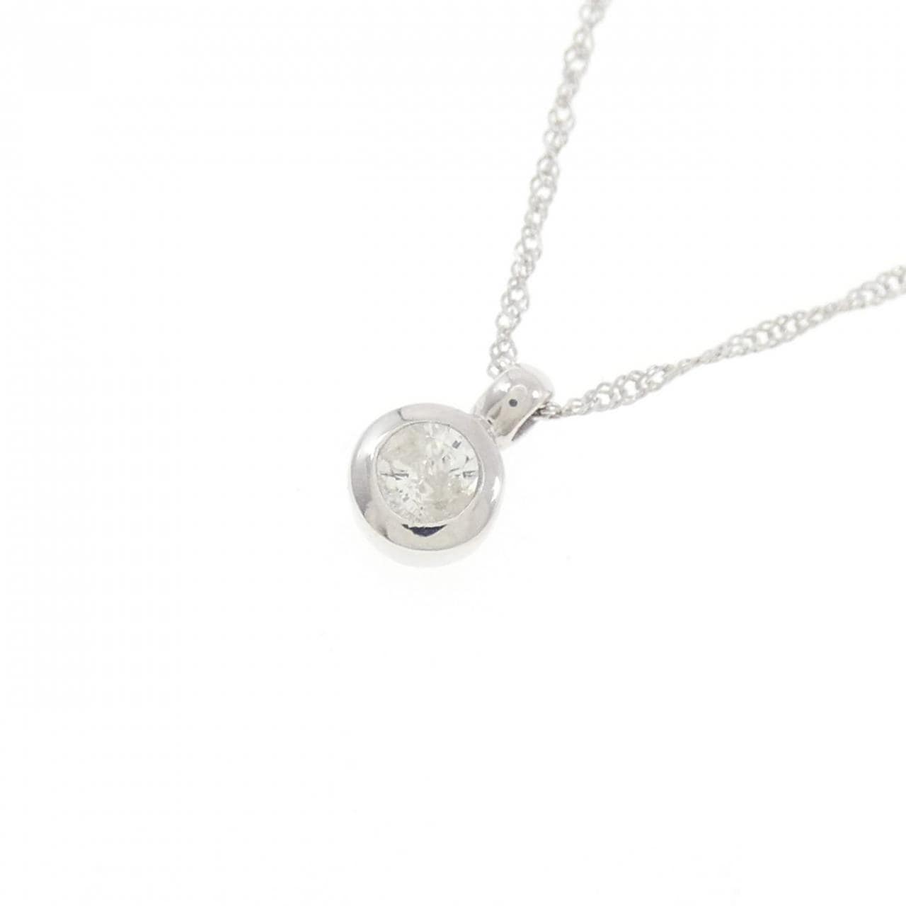K18WG ダイヤモンド ネックレス 0.1CT