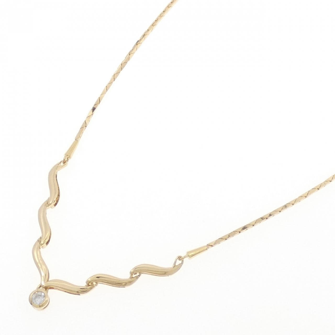 K18YG ダイヤモンド ネックレス 0.12CT