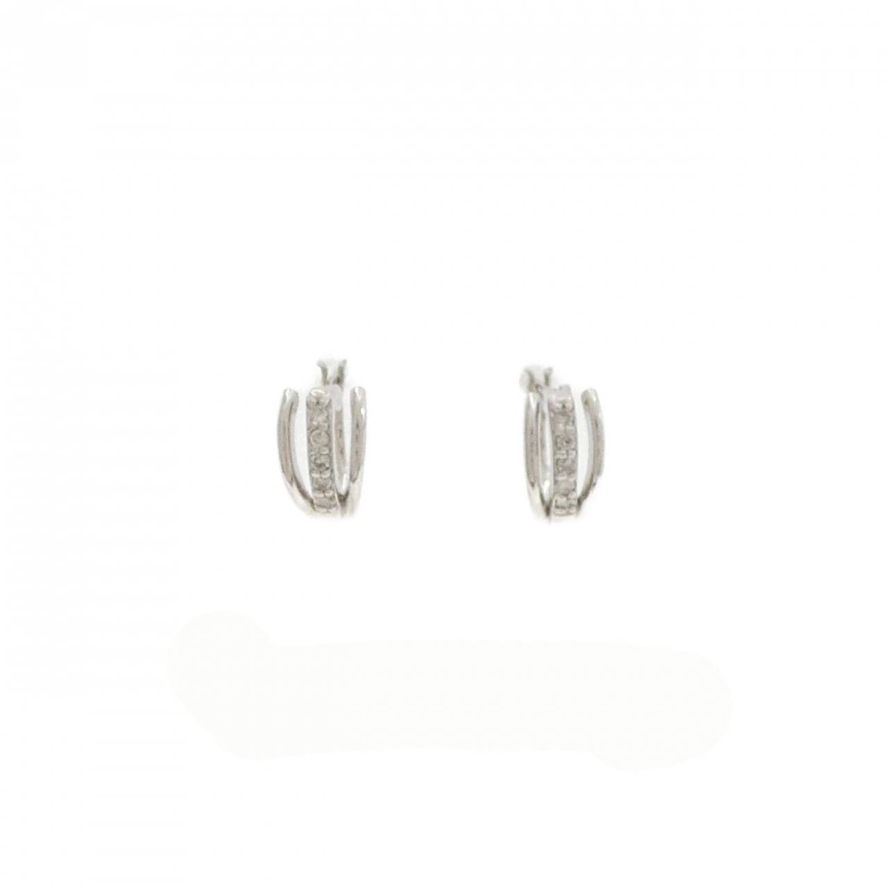 K18WG ダイヤモンド ピアス 0.10CT