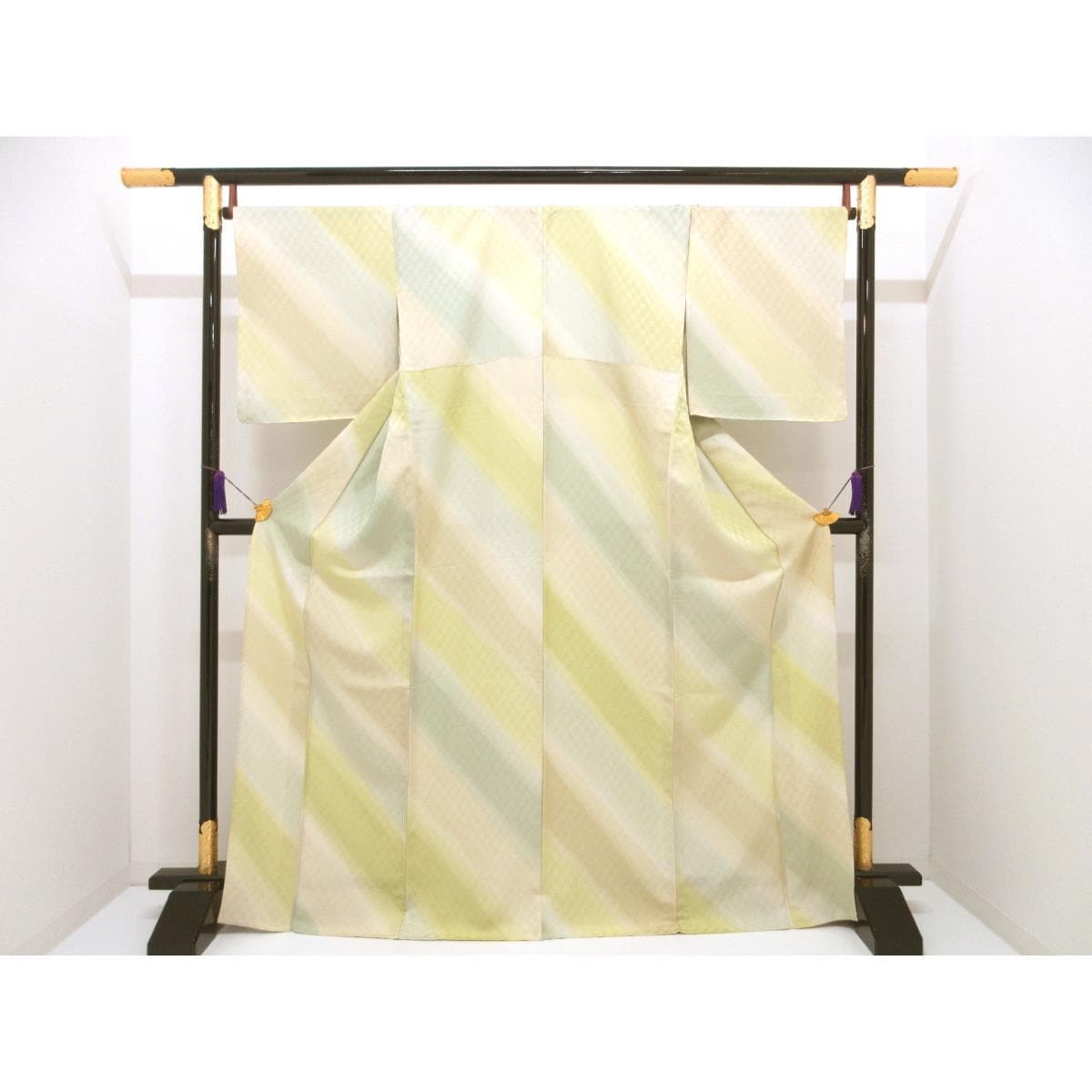 【未使用品】単衣　小紋　ボカシ染