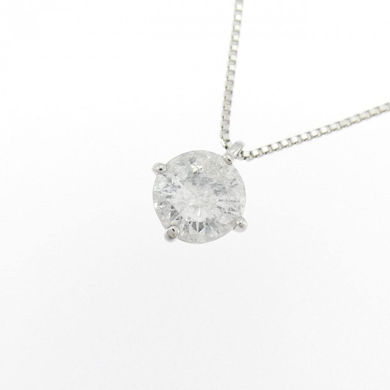 PT950/PT850 ソリティア ダイヤモンド ネックレス 0.5CT