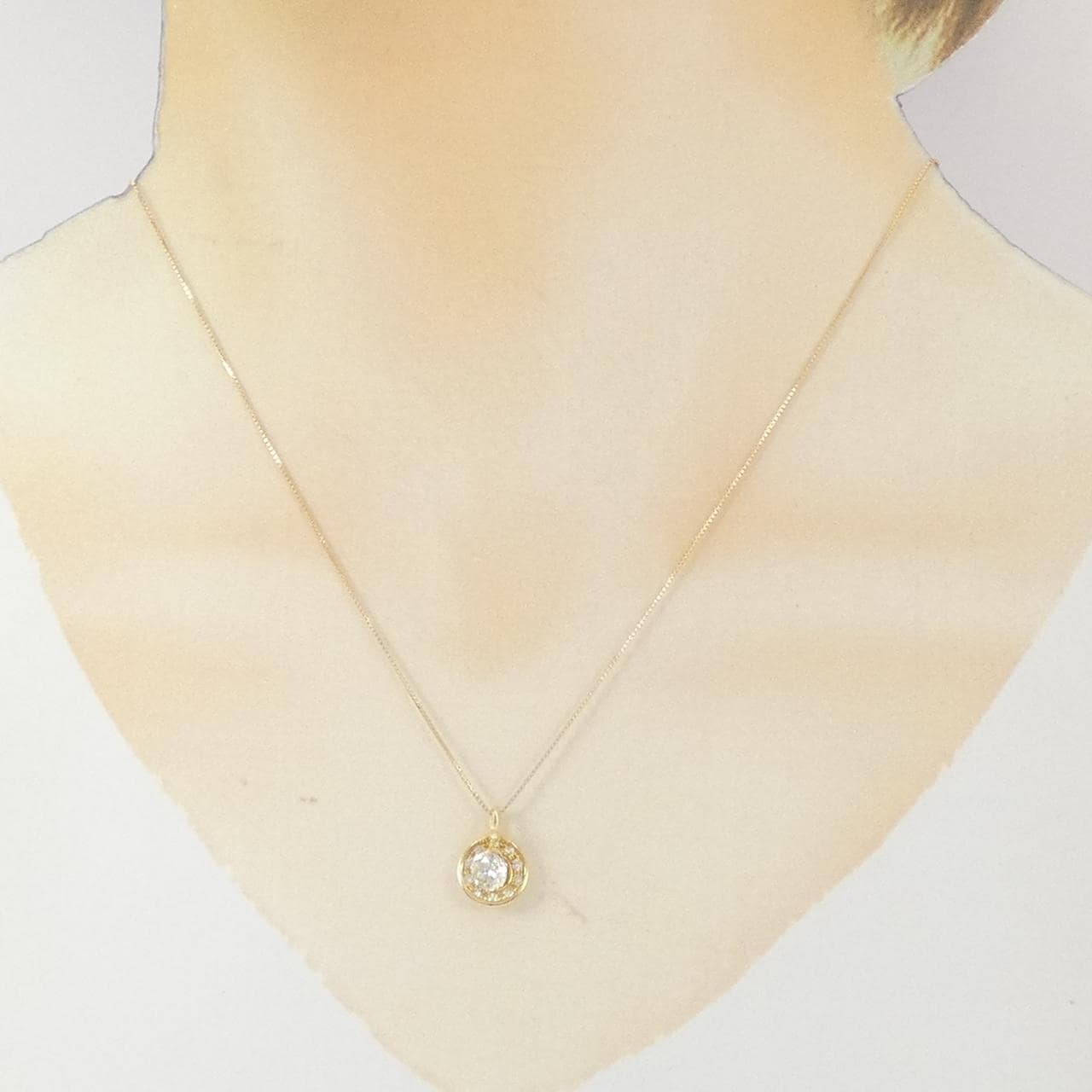 K18YG ダイヤモンド ネックレス 0.57CT