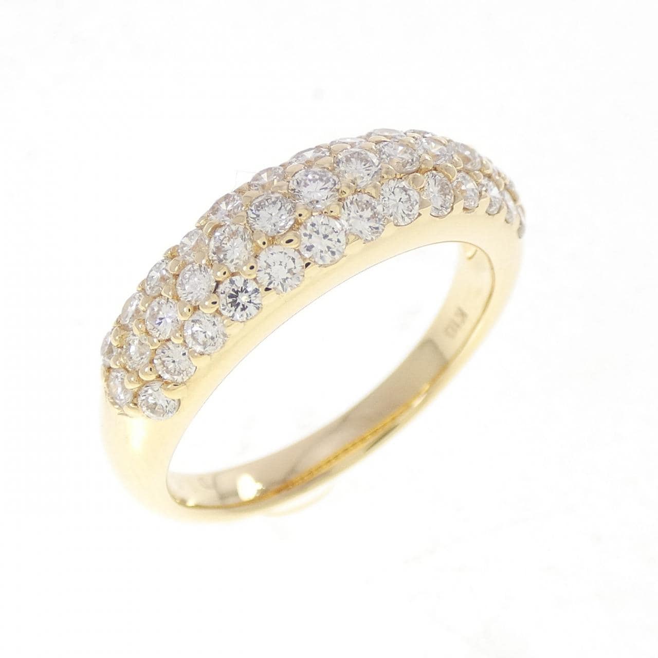K18YG パヴェ ダイヤモンド リング 1.01CT