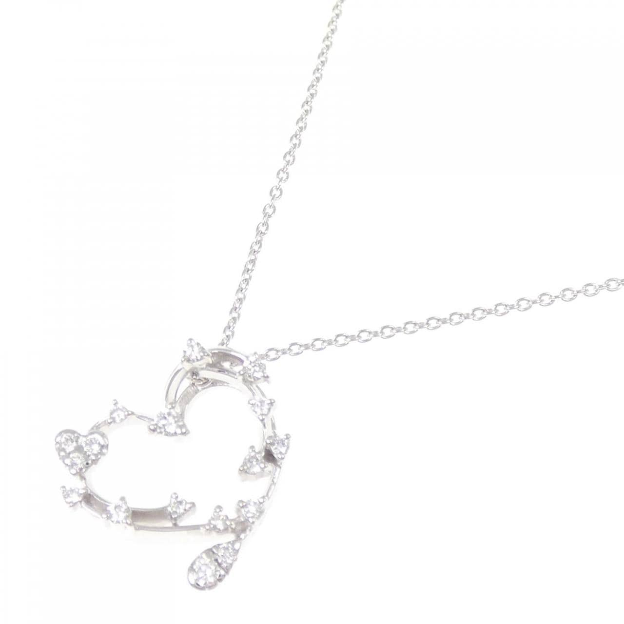 ポンテヴェキオ ハート ダイヤモンド ネックレス 0.12CT