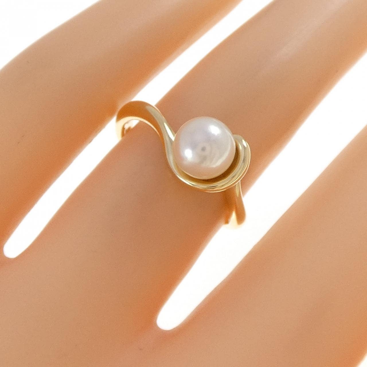 K18YG アコヤパール リング 6.2mm