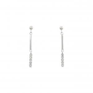 K18WG ダイヤモンド ピアス 0.06CT