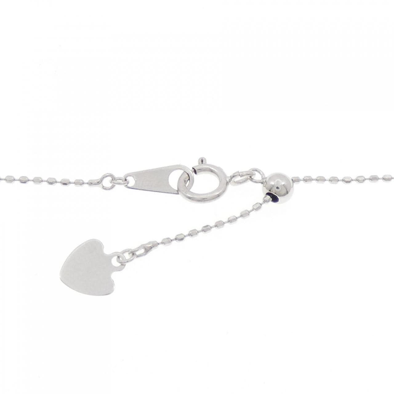 K18WG バタフライ パヴェ ダイヤモンド ネックレス 1.41CT