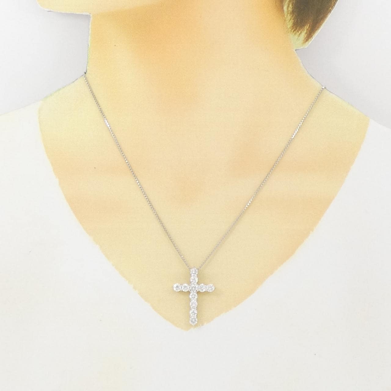 PT900/PT850 クロス ダイヤモンド ネックレス 2.071CT