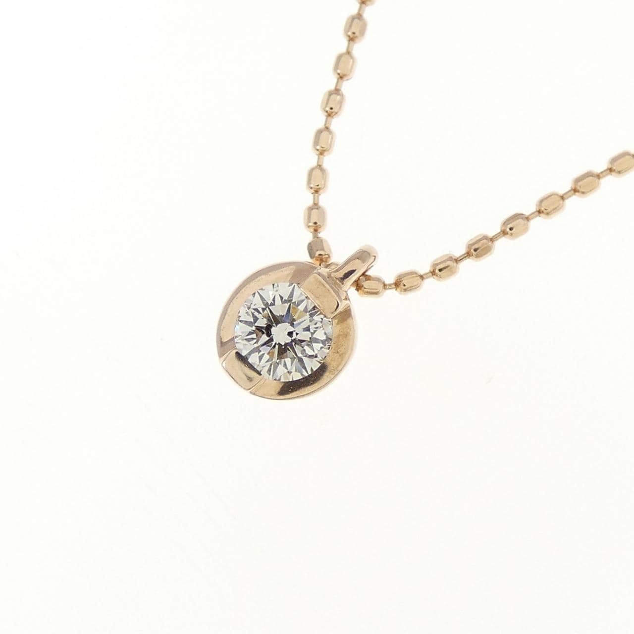 K10PG ダイヤモンド ネックレス 0.10CT