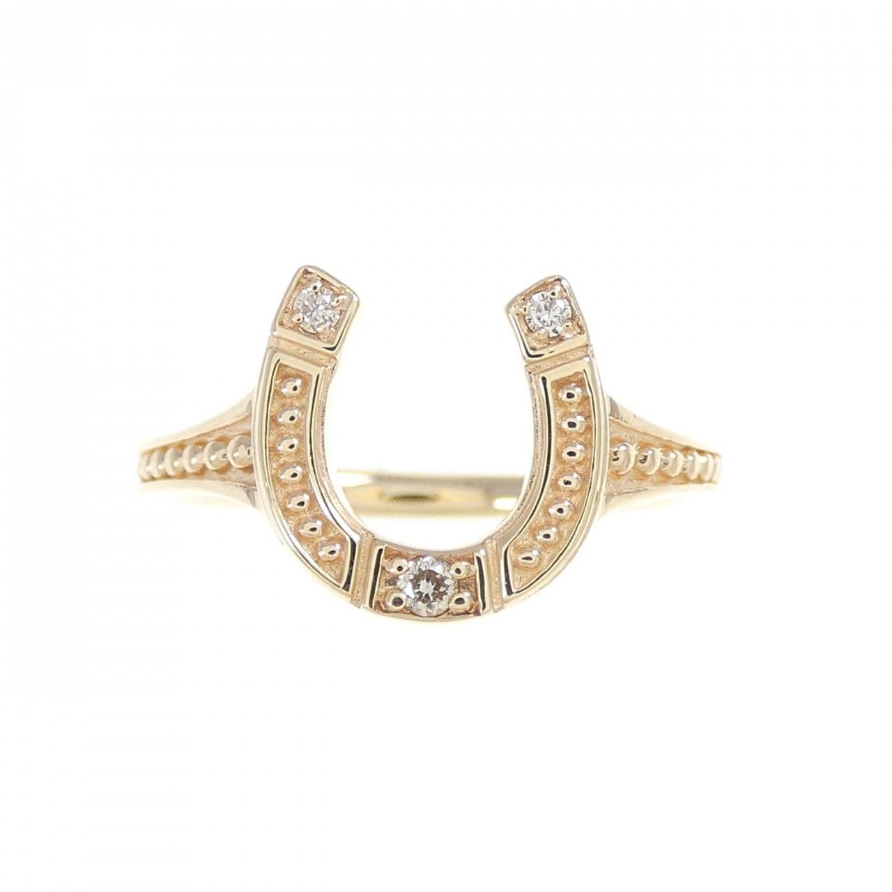 エテ ホースシュー ダイヤモンド リング 0.02CT
