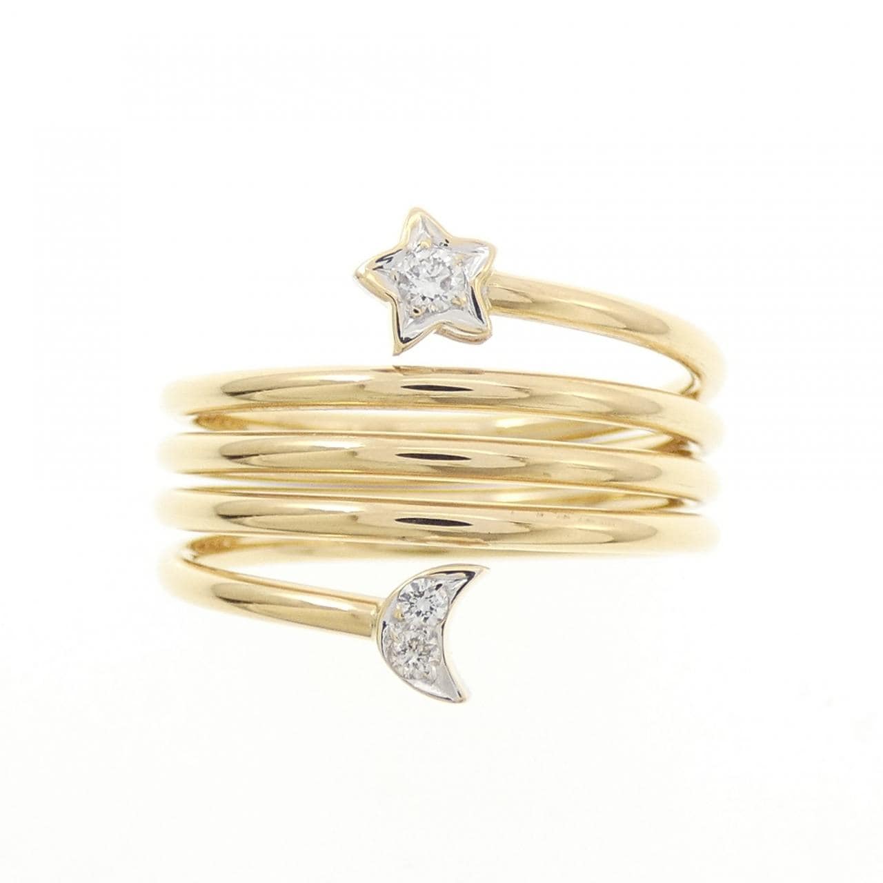 ポンテヴェキオ スター×ムーン ダイヤモンド リング 0.06CT
