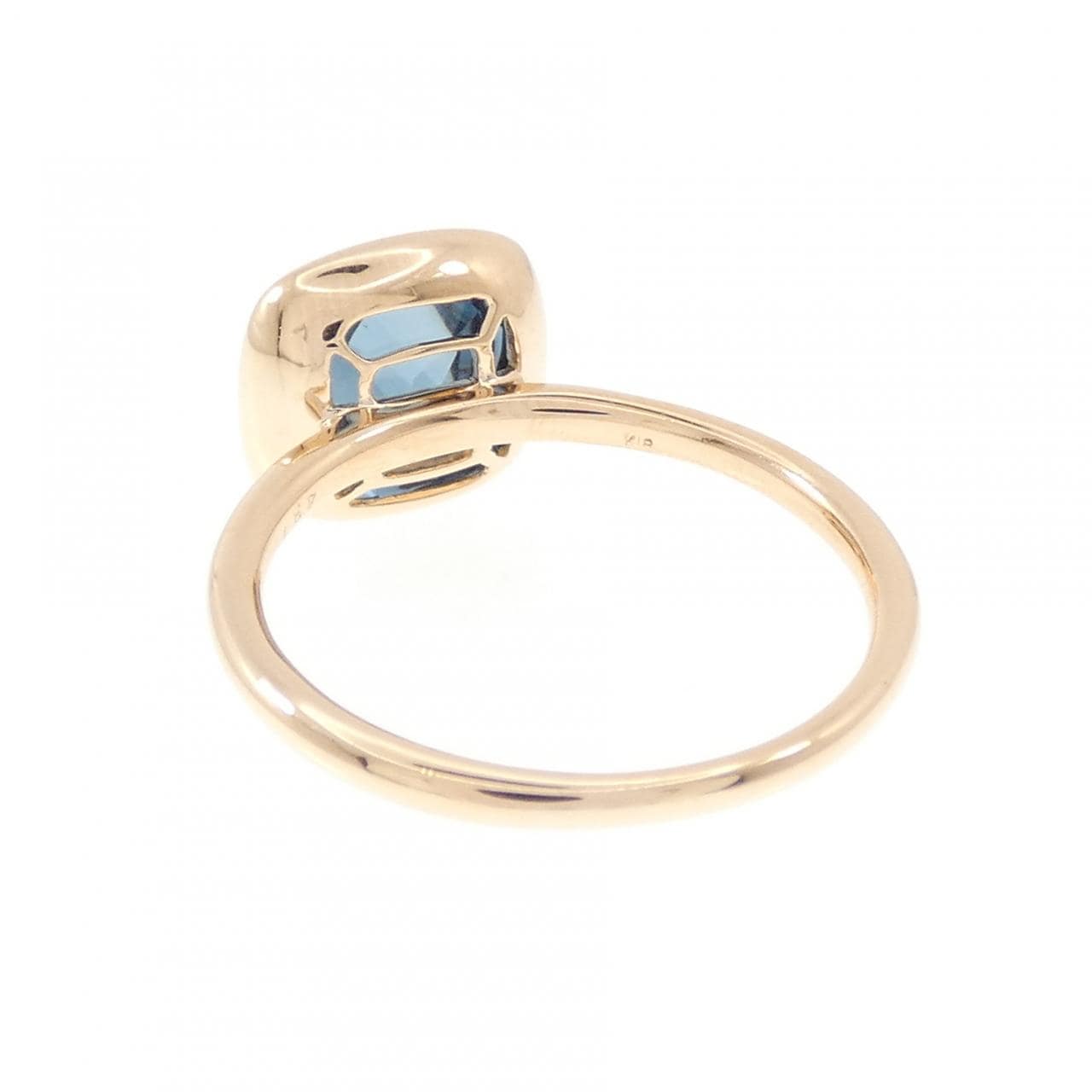 K18PG ブルートパーズ リング 4.31CT