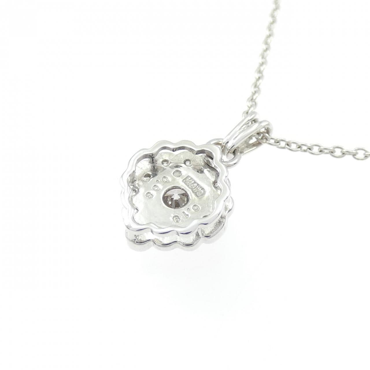 K18WG ダイヤモンド ネックレス 0.19CT