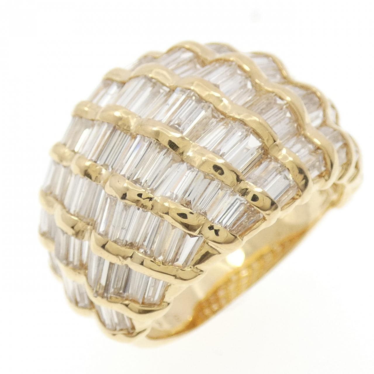 K18YG ダイヤモンド リング 3.04CT