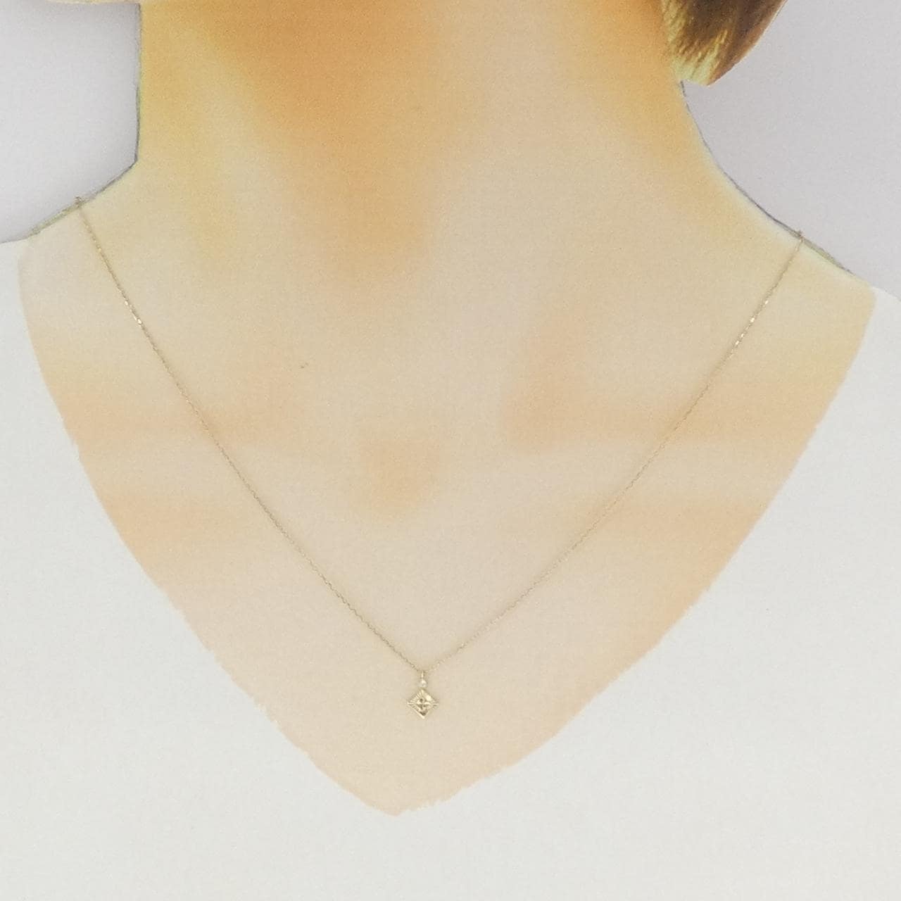 K10YG ダイヤモンド ネックレス 0.01CT