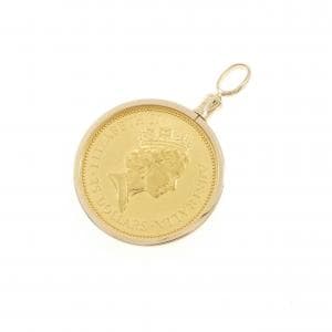 K18YG(枠) コイン ペンダント