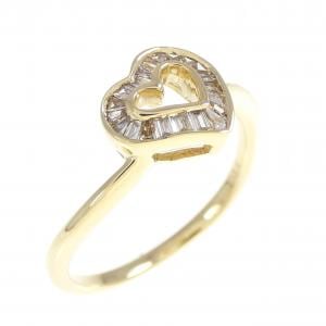 K18YG ハート ダイヤモンド リング 0.14CT
