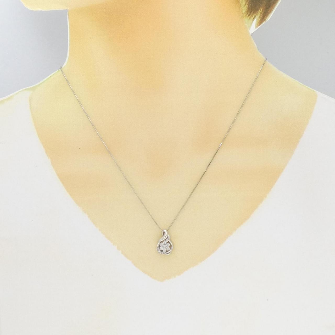 PT Flower Diamond Necklace 0.32CT