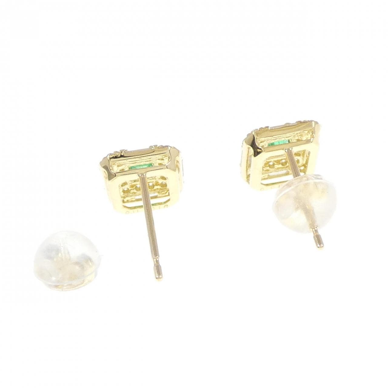 [BRAND NEW] K18YG Emerald Earrings 0.21CT