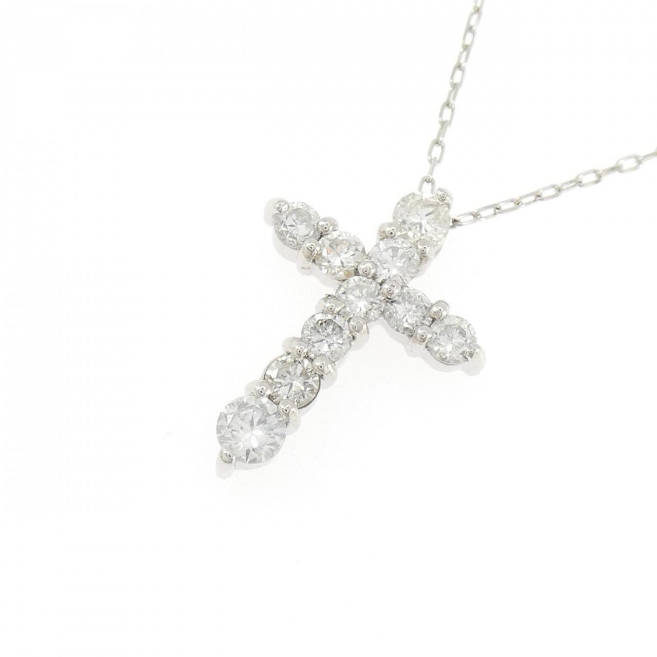 PT900/PT850 クロス ダイヤモンド ネックレス 1.00CT