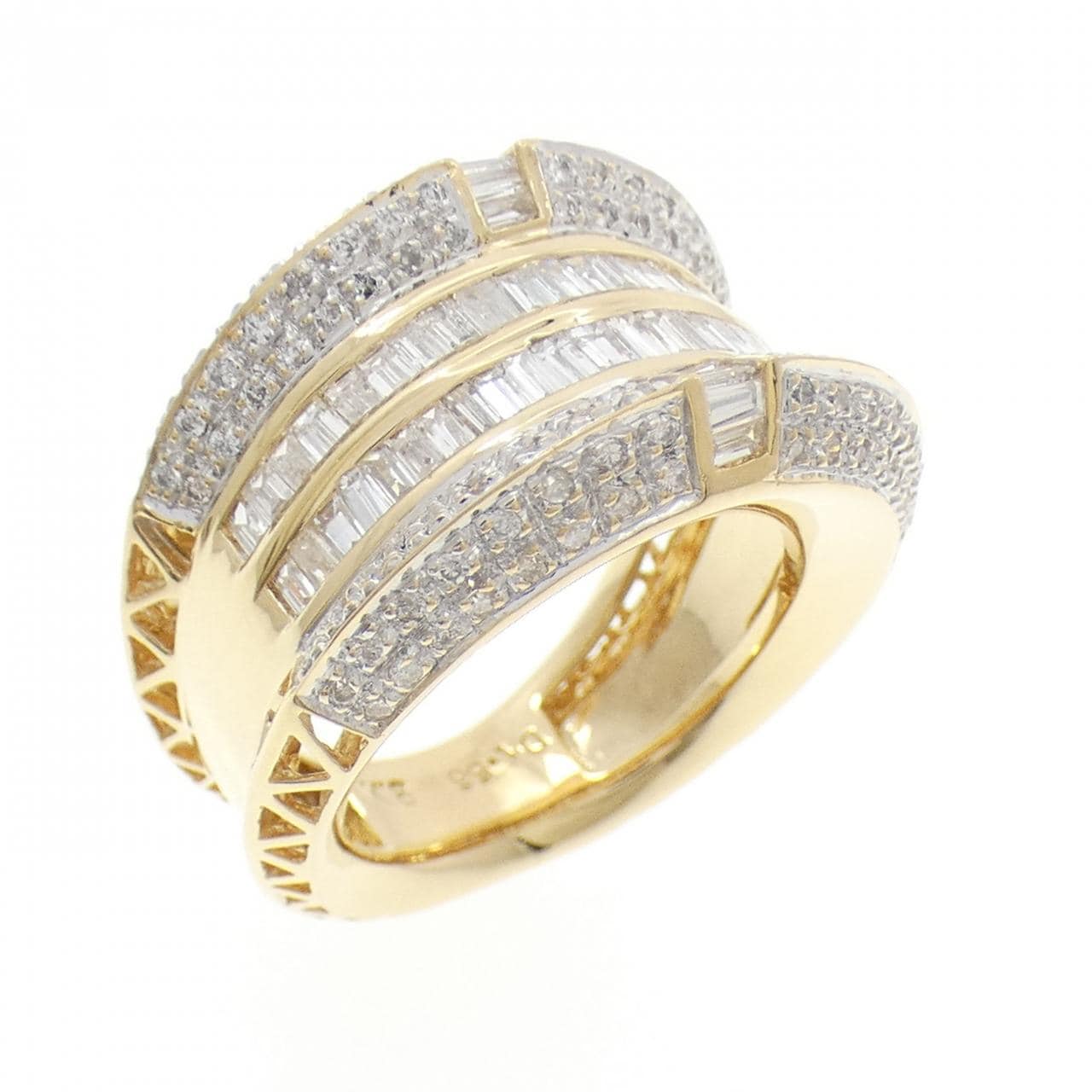 K18YG ダイヤモンド リング 1.56CT