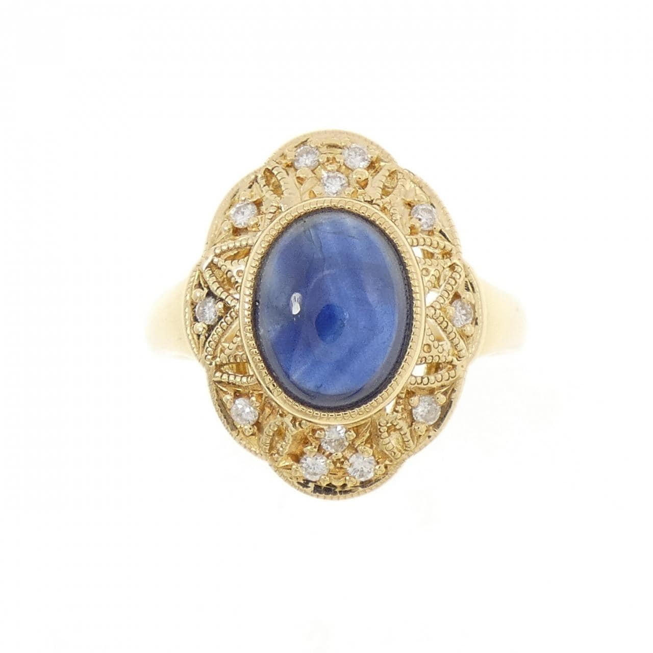 K18YG サファイヤ リング 2.68CT