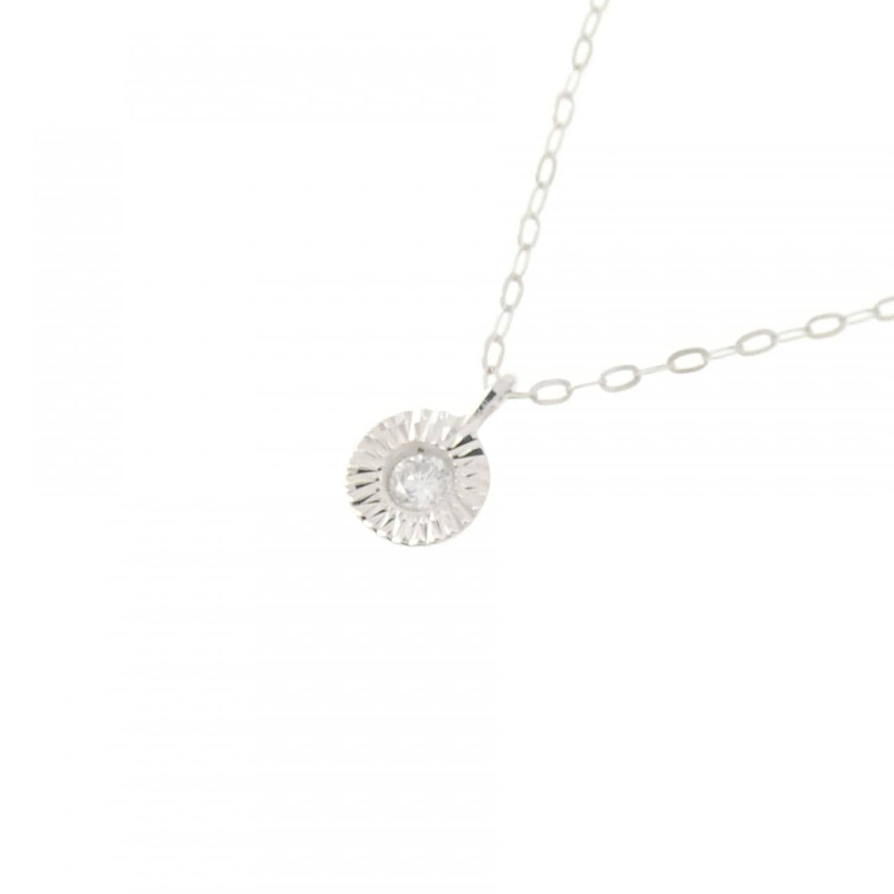 K18WG ダイヤモンド ネックレス 0.05CT