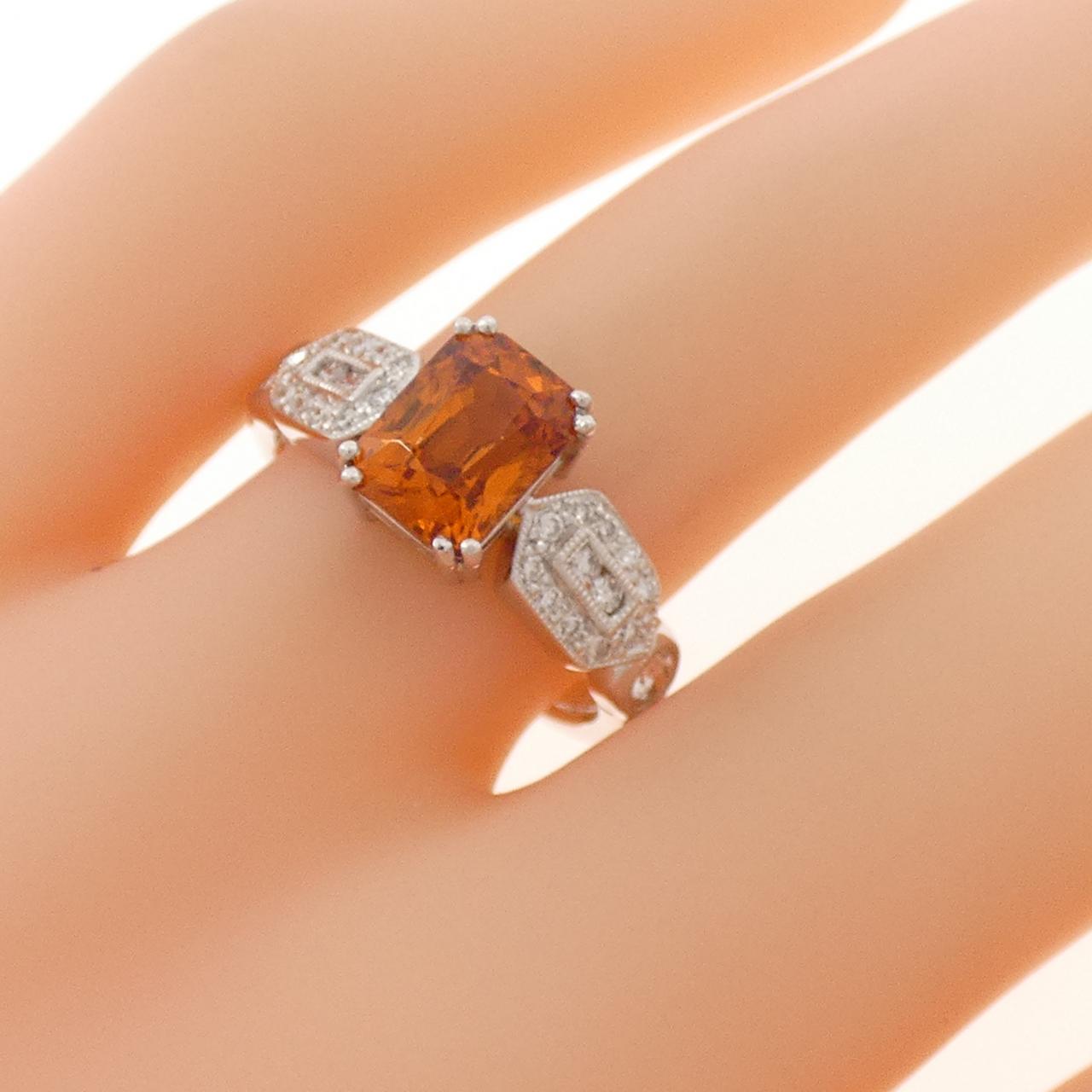 750WG ガーネット リング 2.25CT