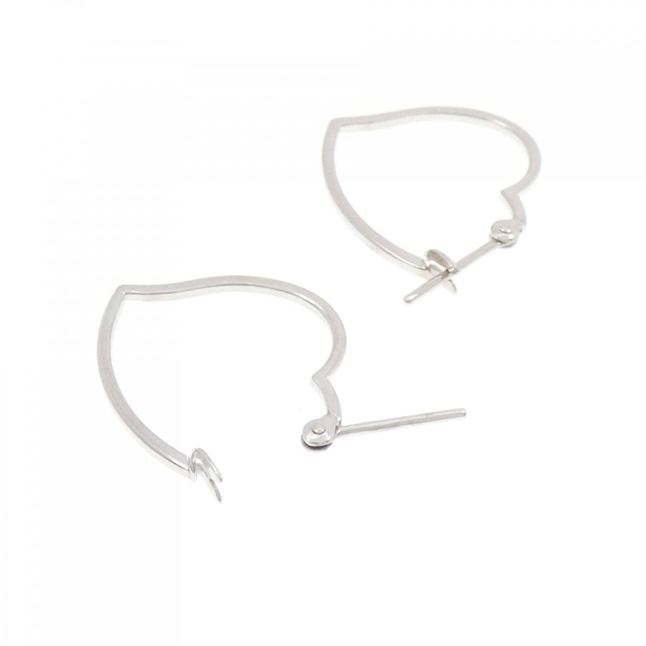 K14WG ハート ピアス