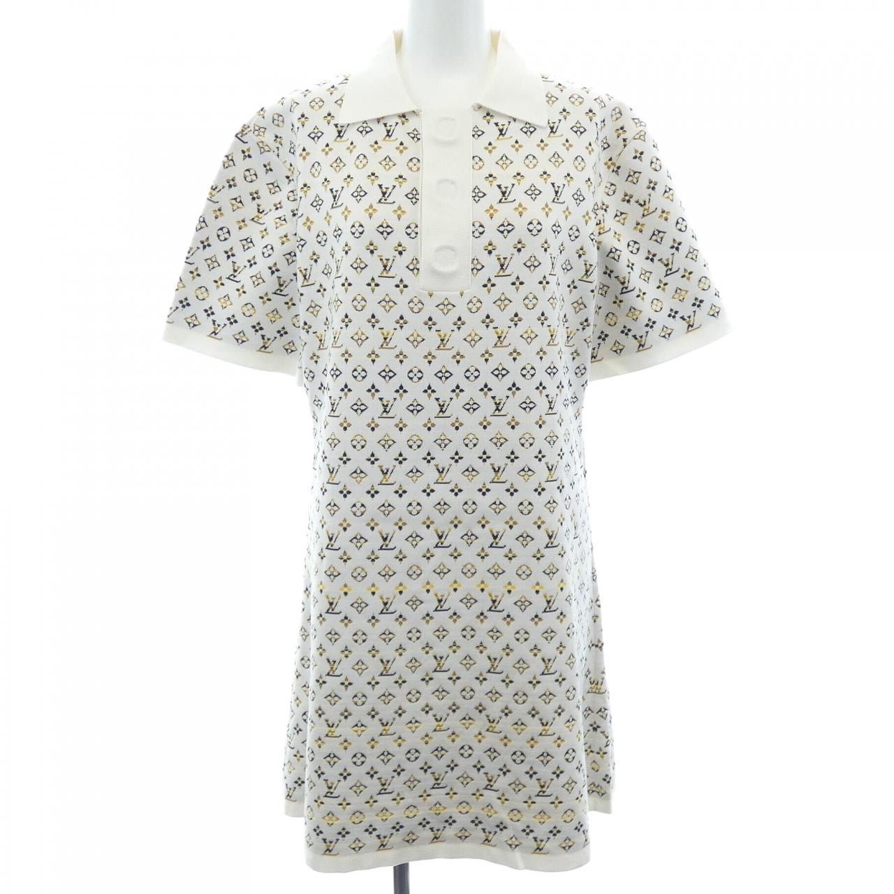 ルイヴィトン LOUIS VUITTON パイソンエフェクトモノグラムジャカード ポロドレス FOKD89217 ワンピース