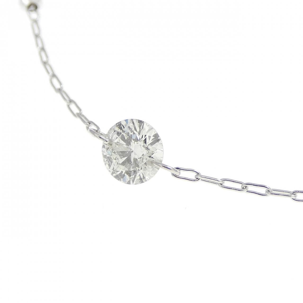 K18WG ダイヤモンド ネックレス 0.18CT