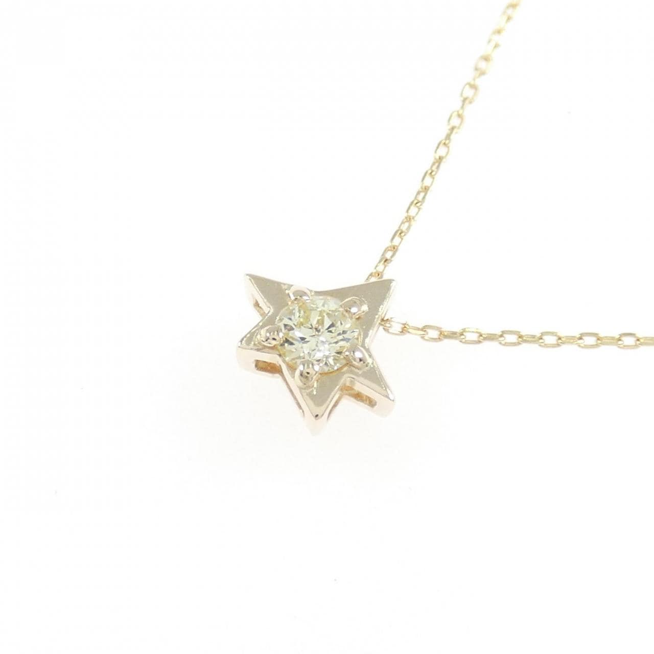 K10YG ダイヤモンド ネックレス 0.112CT