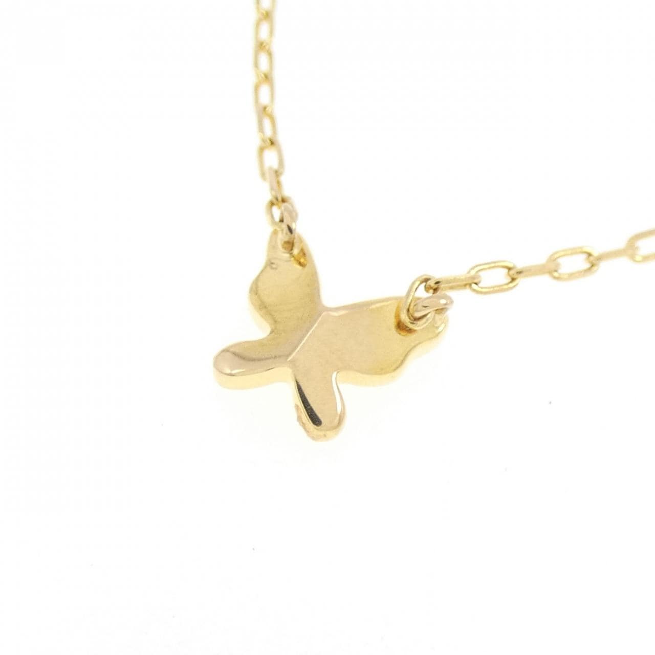 K18YG バタフライ ネックレス