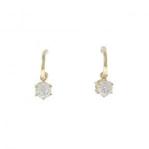 K18YG ダイヤモンド ピアス 0.305CT 0.335CT H SI1 VG