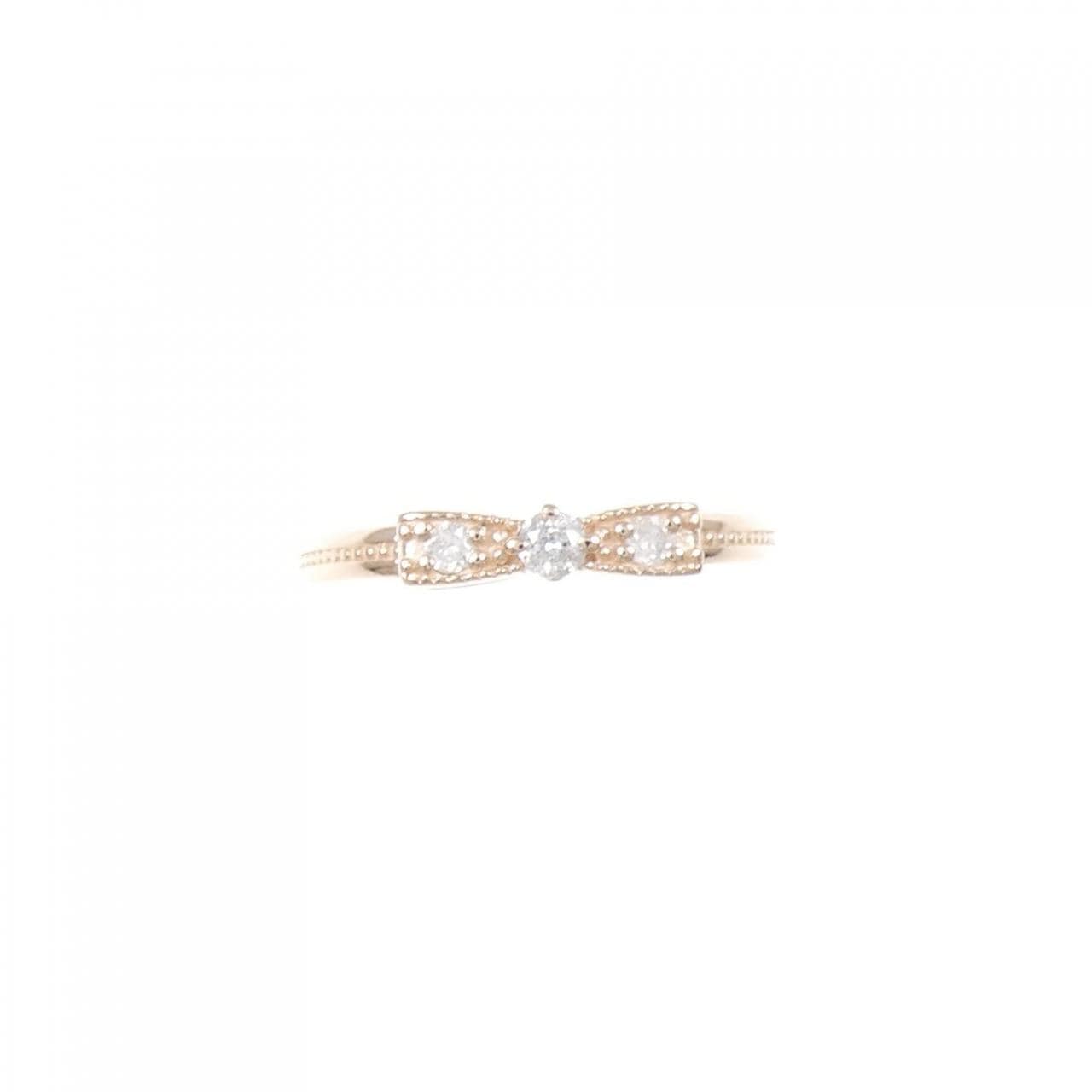 K10PG リボン ダイヤモンド リング