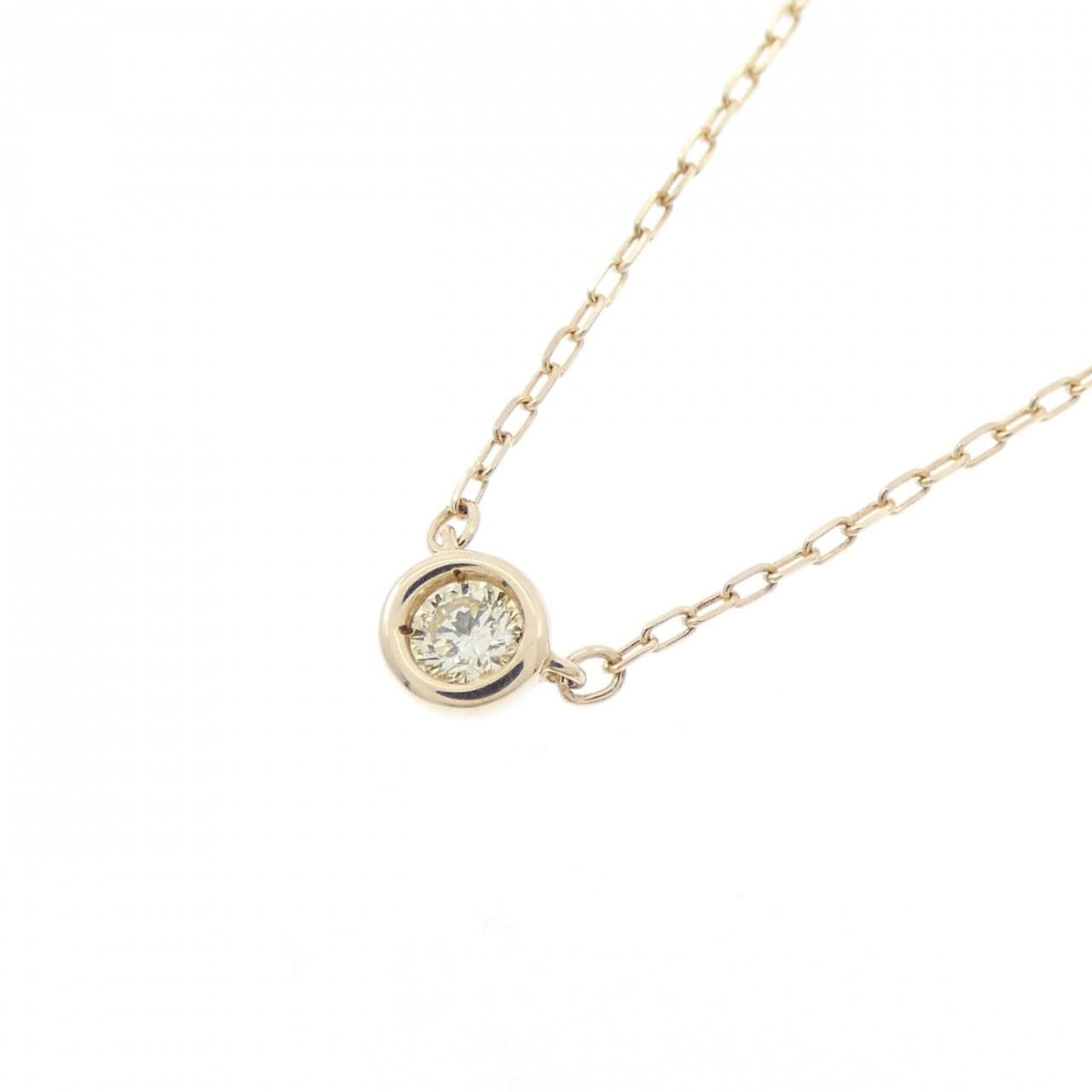 K10YG Solitaire Diamond Necklace 0.05CT