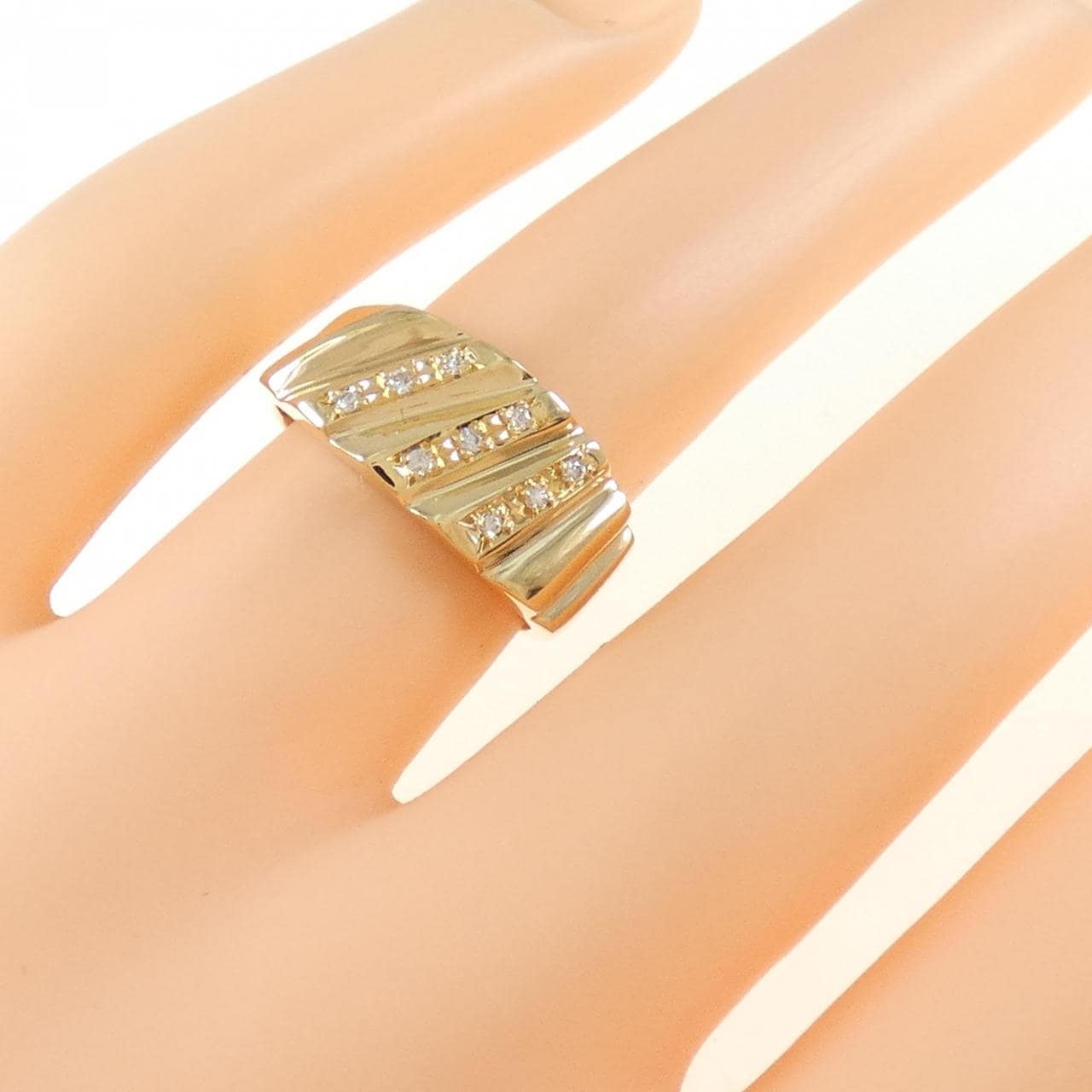 K18YG ダイヤモンド リング 0.06CT