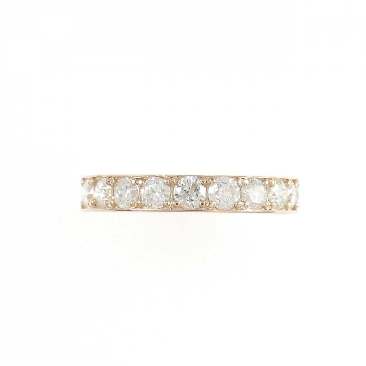 K18PG ハーフエタニティ ダイヤモンド リング 0.67CT