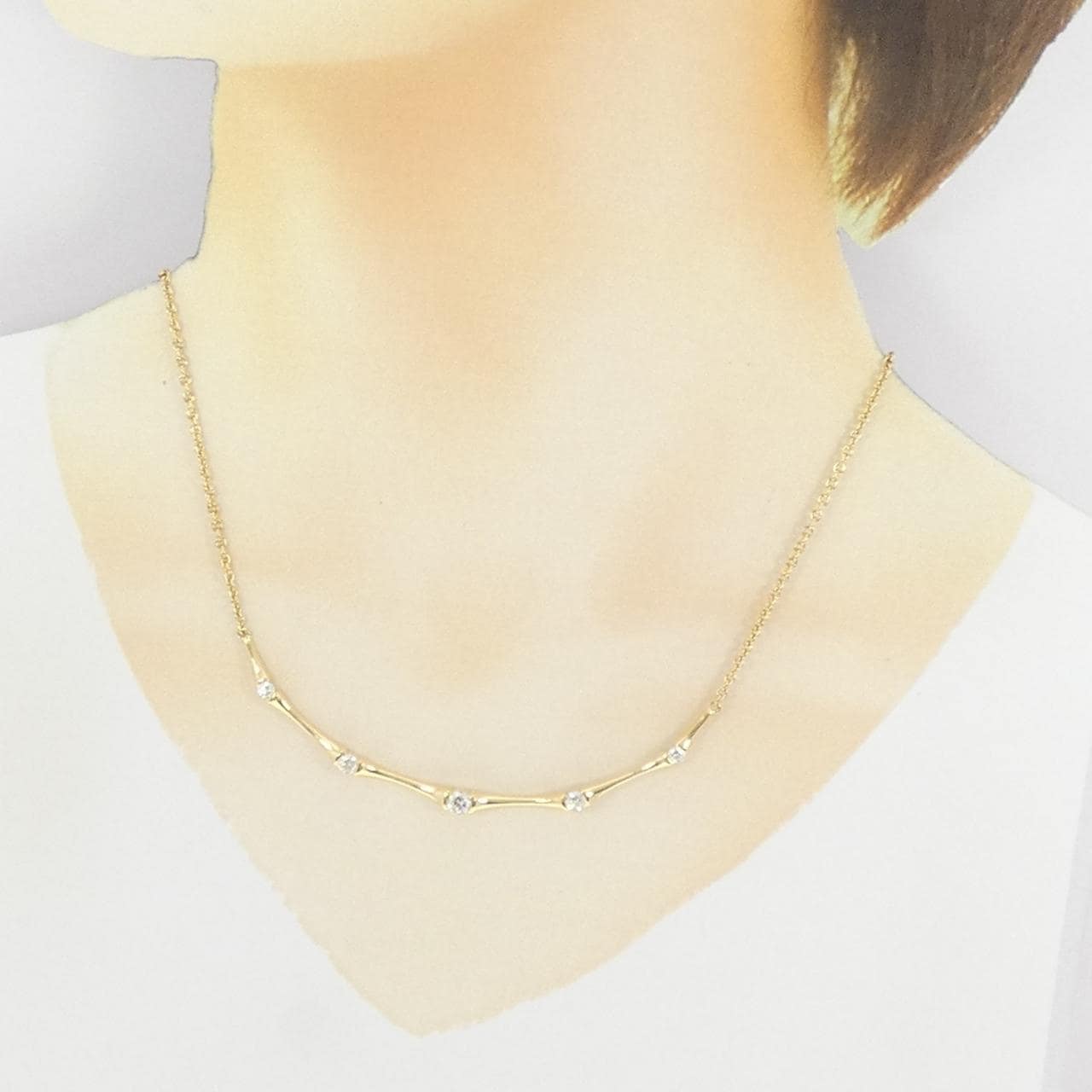 クイーン ダイヤモンド ネックレス 0.75CT