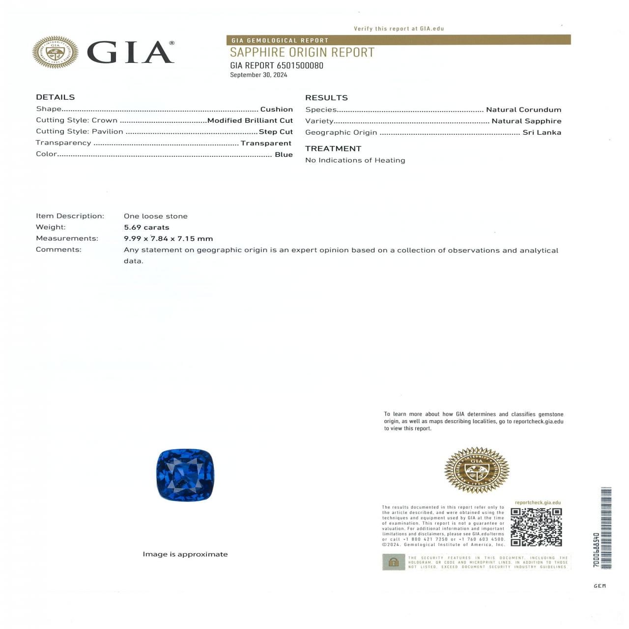 【リメイク】PT 非加熱 サファイヤ ネックレス 5.69CT スリランカ産