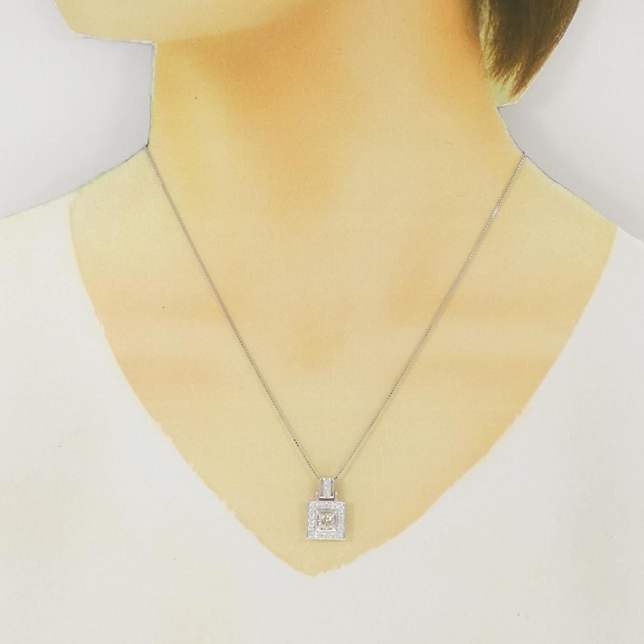 K18WG ダイヤモンド ネックレス 0.46CT