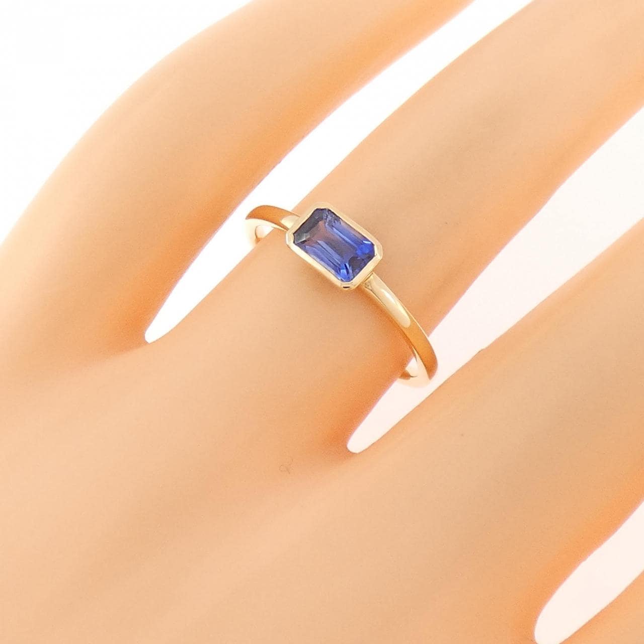 【新品】K18YG サファイヤ リング 0.63CT