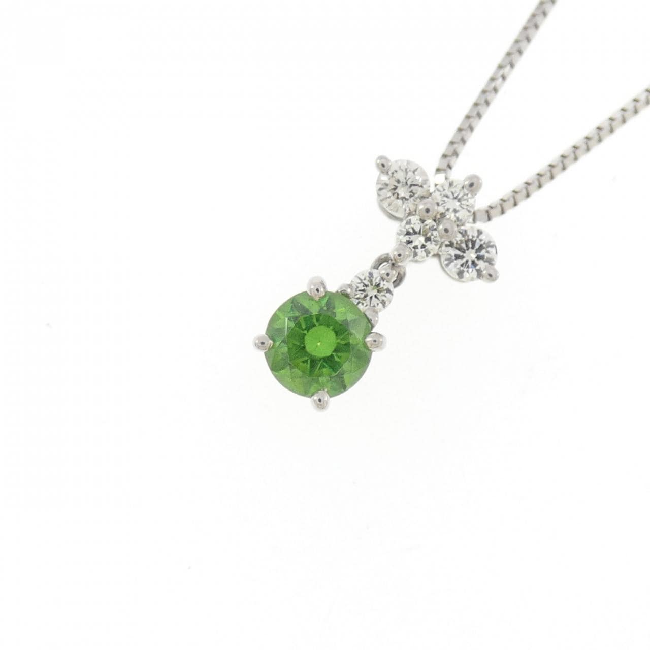 PT950/PT850 デマントイドガーネット ネックレス 0.52CT
