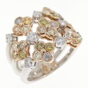 750WG/750PG フラワー ダイヤモンド リング 1.73CT