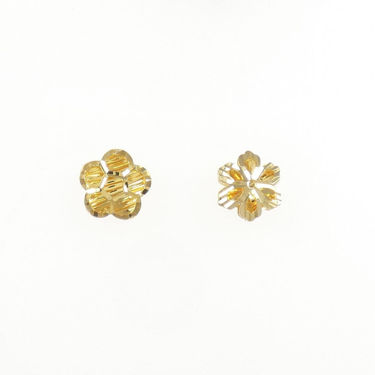 750YG フラワー ピアス